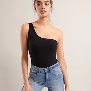 One Shoulder Aysmmetrical Bodysuit